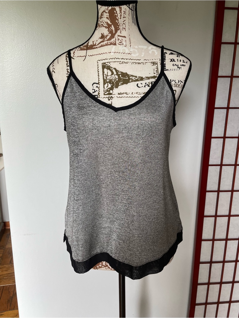 Self Esteem Silver-Gray Cami Tank Top, Size M